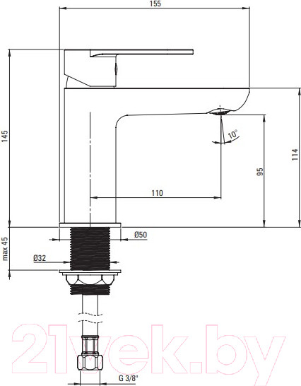 Изображение товара Смеситель Deante Alpinia BGA N20M
