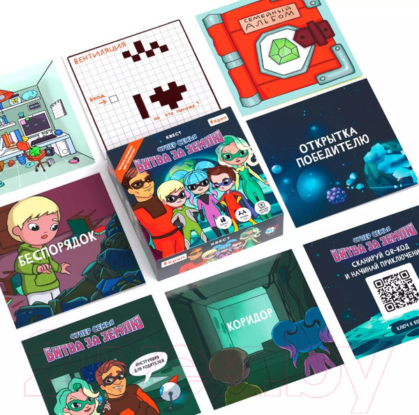 Изображение товара Настольная игра Креп Суперсемья. Битва за землю / БГ-022