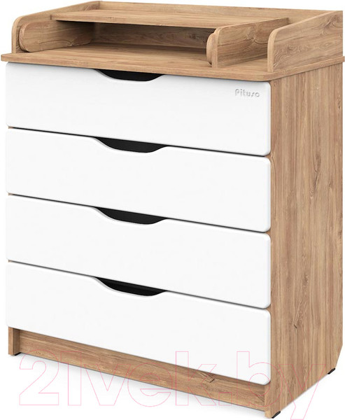 Изображение товара Комод пеленальный Pituso Сириус-2 Wood 804 ПВХ (с шариковыми направляющими, дуб канзас)
