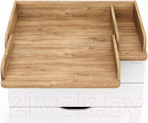 Изображение товара Комод пеленальный Pituso Сириус-2 Wood 804 ПВХ (с шариковыми направляющими, дуб канзас)