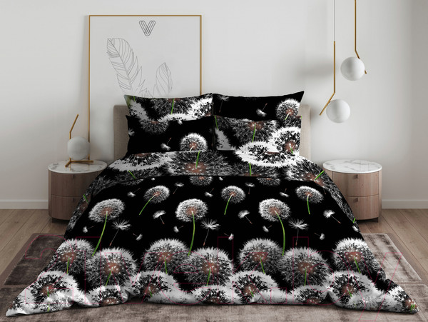 Изображение товара Комплект постельного белья ВАСИЛИСА Белый одуванчик 1.5 3412/1