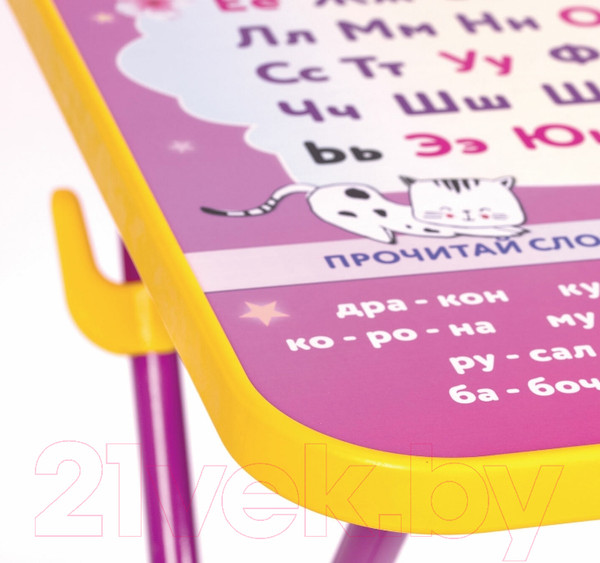 Изображение товара Комплект мебели с детским столом Brauberg Nika Kids. Принцесса / 532635 (розовый)