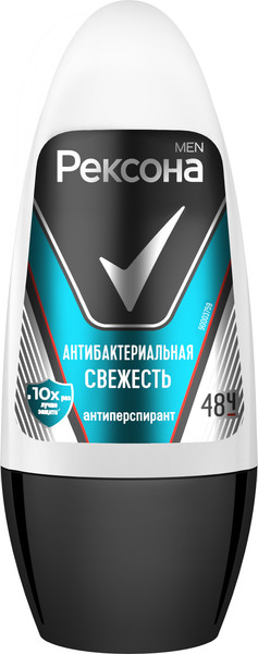 Изображение товара Антиперспирант шариковый Rexona Men Антибактериальная свежесть (50мл)