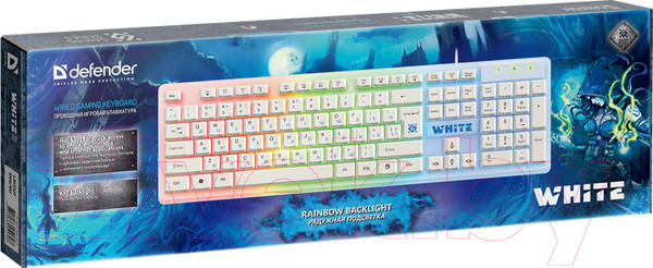 Изображение товара Клавиатура Defender White Rainbow GK-172 / 45172