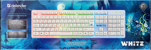 Изображение товара Клавиатура Defender White Rainbow GK-172 / 45172