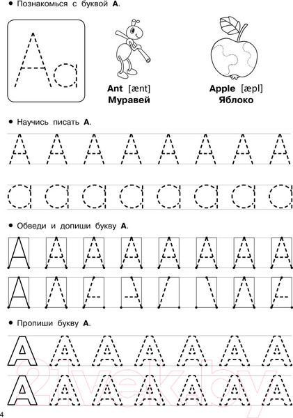 Изображение товара Пропись АСТ Английский язык. Супер большие прописи (Дмитриева В.Г.)