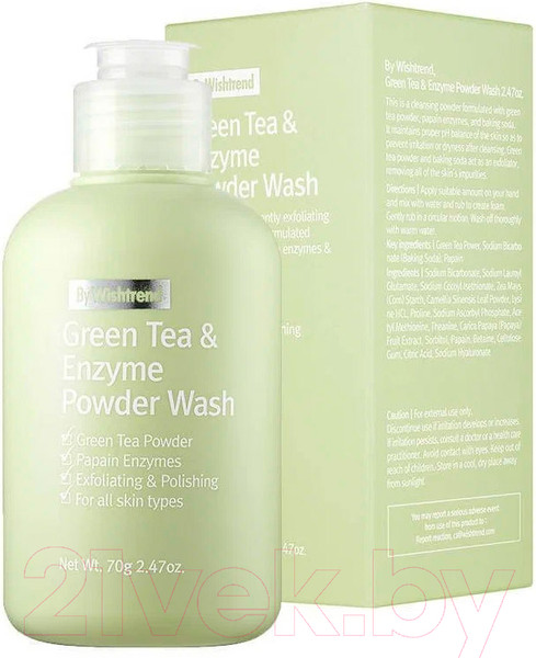 Изображение товара Пудра для умывания By Wishtrend Green Tea & Enzyme Powder Wash (110г)