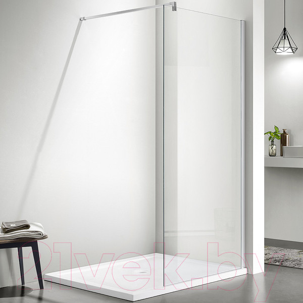 Изображение товара Душевая стенка Aquatek 90x200 / AQNAR6310-90 (хром/прозрачное стекло)