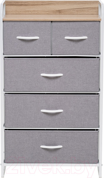 Изображение товара Система хранения Импэкс Leset Ноа 5 ящиков (белый/светло-серый)