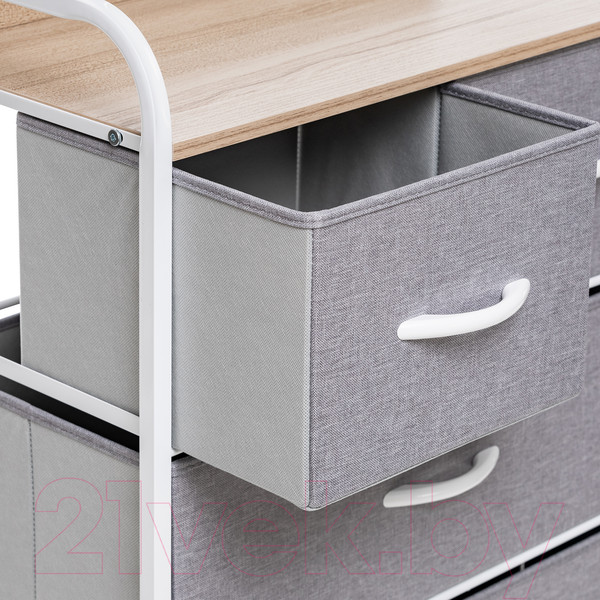 Изображение товара Система хранения Импэкс Leset Ноа 5 ящиков (белый/светло-серый)