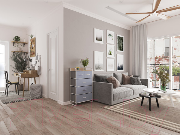 Изображение товара Система хранения Импэкс Leset Ноа 5 ящиков (белый/светло-серый)