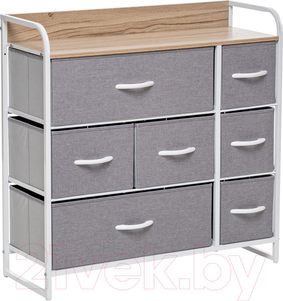 Изображение товара Система хранения Импэкс Leset Ноа 7 ящиков (белый/светло-серый)