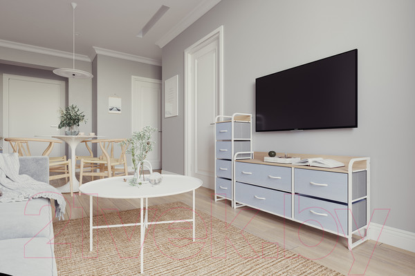 Изображение товара Система хранения Импэкс Leset Ноа широкий (белый/светло-серый)