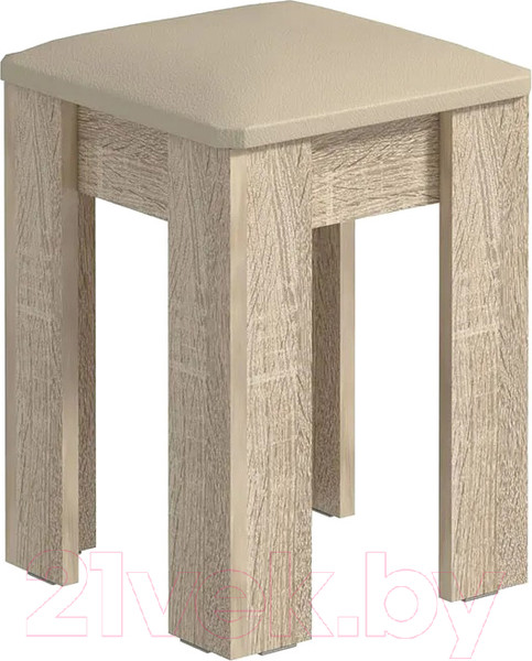 Изображение товара Табурет Атлант-Мебель Лаки тип 1 (дуб сонома/экокожа бежевый)