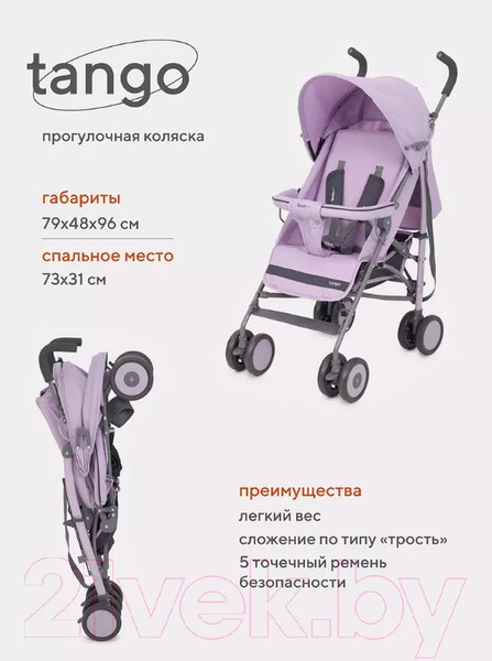 Изображение товара Детская прогулочная коляска Rant Basic Tango / RA351 (Sweet Lavender)