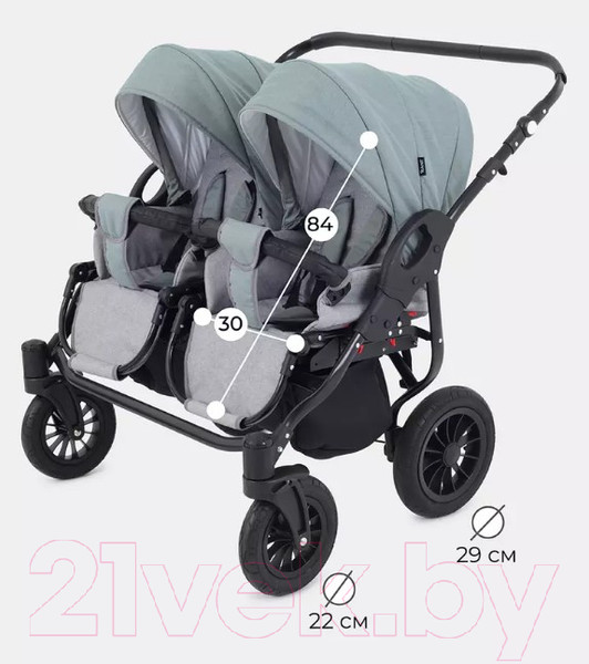 Изображение товара Детская универсальная коляска Rant Siena Duo 2 в 1 (09 серый/зеленый)