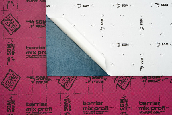 Изображение товара Шумоизоляция SGM Barrier Mix Profi 0.5x0.8м/9мм (4 листа)