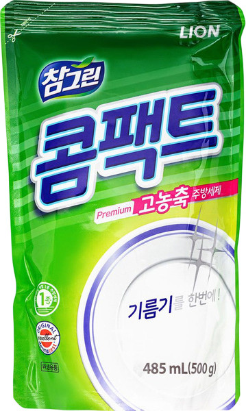 Изображение товара Средство для мытья посуды Lion Для овощей и фруктов Charmgreen Зеленый чай (500г)