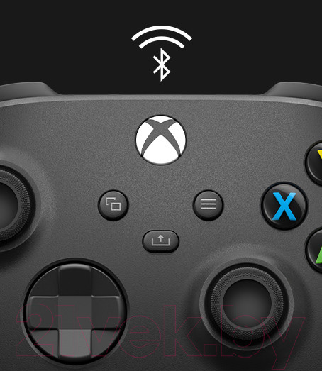 Изображение товара Геймпад Microsoft Xbox + кабель USB-С (черный карбон)