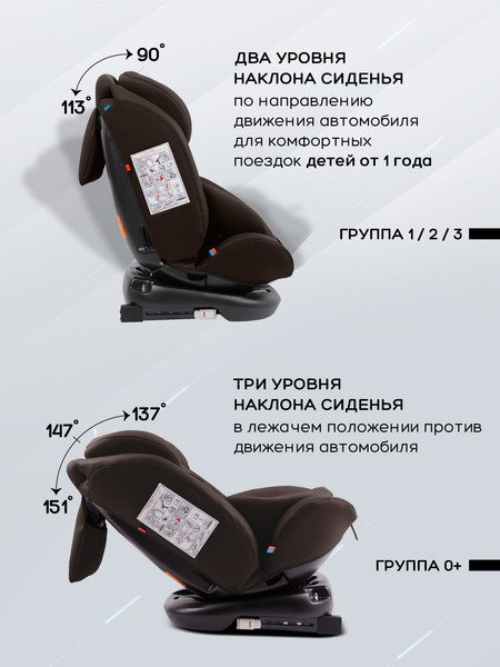 Изображение товара Автокресло Amarobaby Brilliant Isofix / AMARO-2003-BrKo (коричневый)