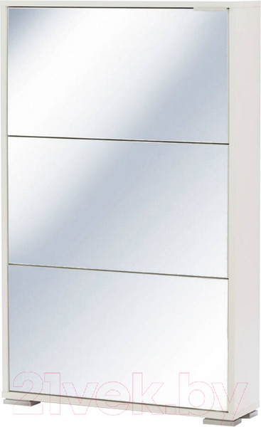 Изображение товара Тумба для обуви Vental Viva-3S (белый/зеркало)