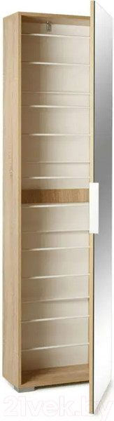 Изображение товара Шкаф для обуви Vental Орлеан (дуб сонома/зеркало)