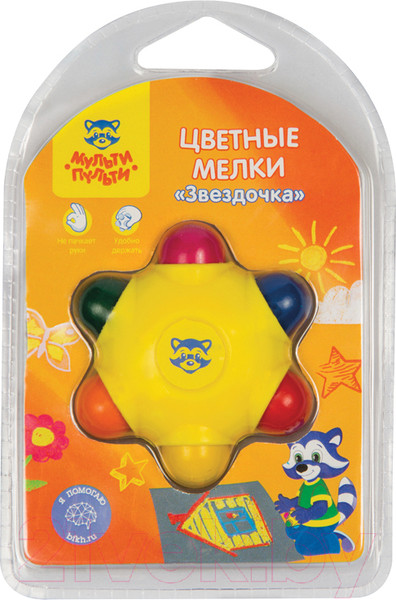 Изображение товара Пластиковые мелки Мульти-пульти Звездочка / PC_15896 (6цв)