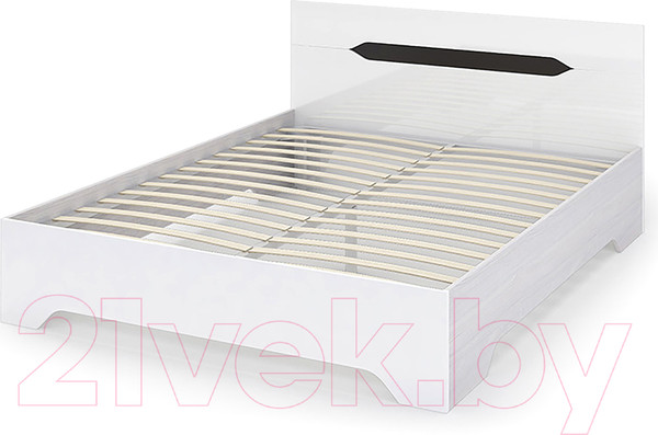 Изображение товара Двуспальная кровать Столица Мебели Валирия 160x200 / КР 032 (белый глянец/анкор)