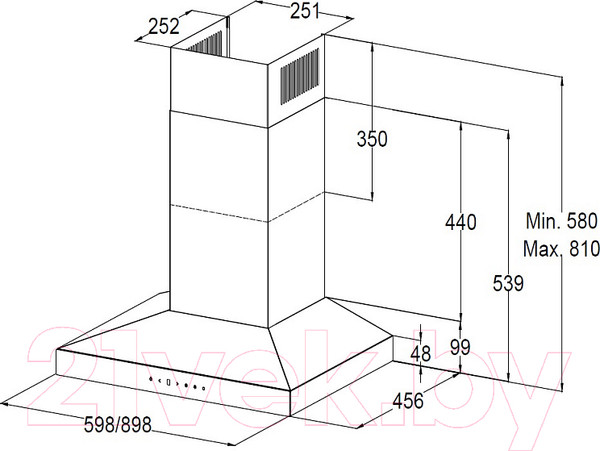 Изображение товара Вытяжка купольная Korting KHC 6831 XGN