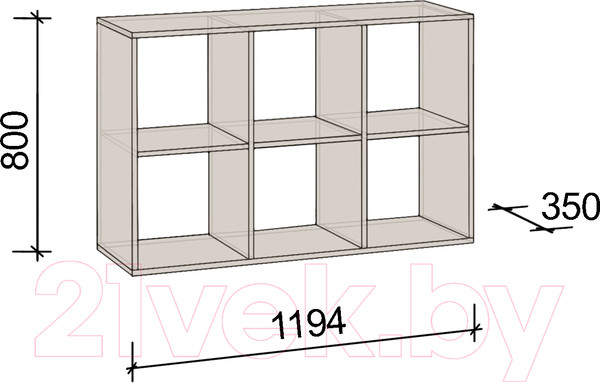 Изображение товара Стеллаж Артём-Мебель CH-100.30 (белый)
