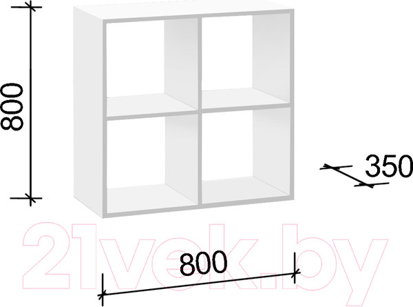 Изображение товара Стеллаж Артём-Мебель CH-100.29 (белый)