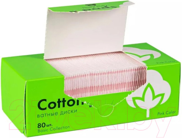 Изображение товара Ватные диски Holly Polly Розовые (80шт)