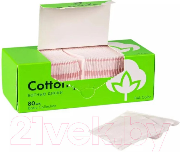 Изображение товара Ватные диски Holly Polly Розовые (80шт)