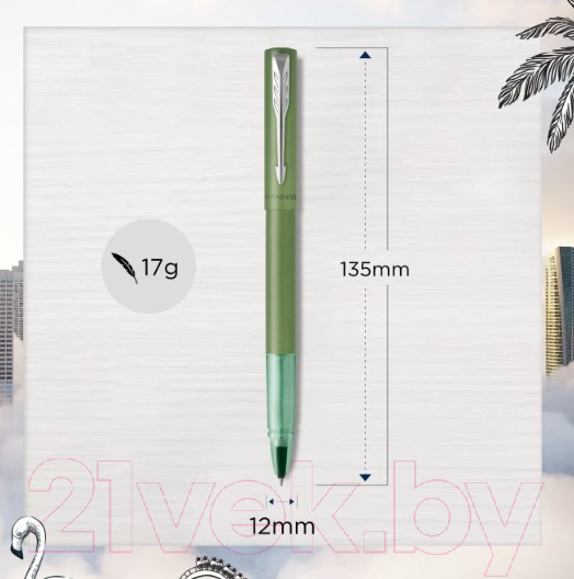 Изображение товара Ручка-роллер имиджевая Parker Vector XL Green / 2159777 (черный)