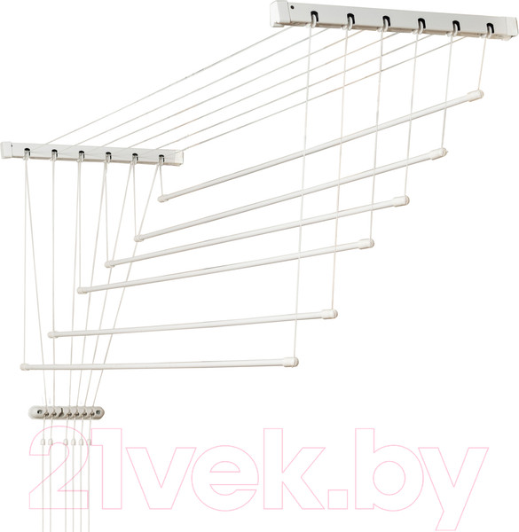 Изображение товара Сушилка для белья Comfort Alumin Group Потолочная 6 прутьев 140см стальная (с металлическим креплением)