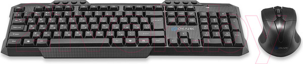 Изображение товара Комплект клавиатура и мышь Оклик 205MK (черный)