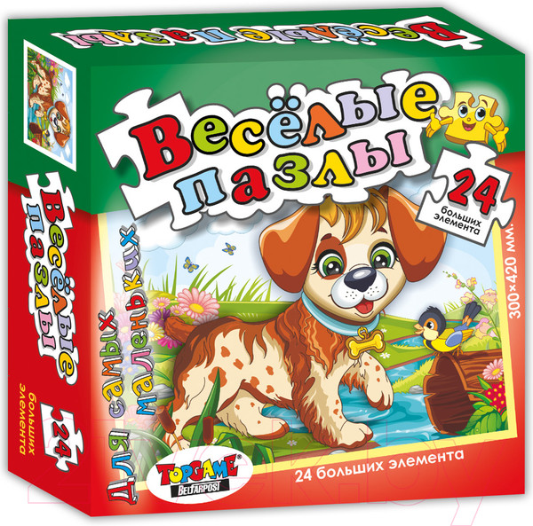 Изображение товара Пазл Topgame Веселые пазлы. Щенок / 00998 (24эл)