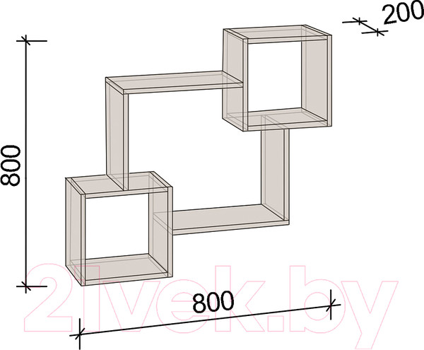 Изображение товара Полка Артём-Мебель СН 100.37 (дуб экспрессив песочный)