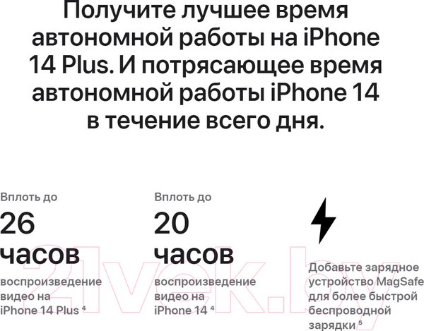 Изображение товара Смартфон восстановленный Apple iPhone 14 256GB Flip Грейд B (звездный)