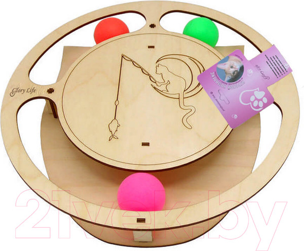 Изображение товара Игрушка для кошек Glory Life Круг с шариками / 147259