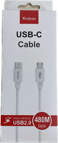 Изображение товара Кабель Yoobao YB-CB2 (белый)