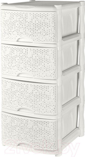 Изображение товара Комод пластиковый Keeplex Fiori четырехсекционный / KL377112048 (белое облако)