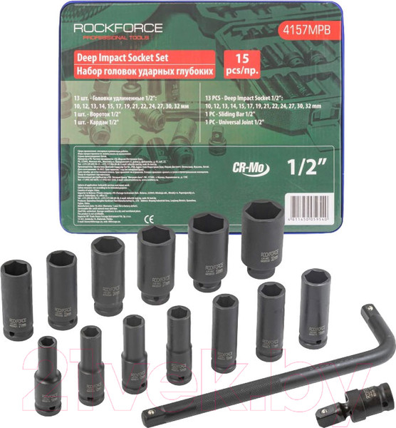 Изображение товара Набор головок слесарных RockForce RF-4157MPB