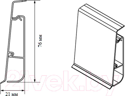 Изображение товара Плинтус Grace Qvant Q09 Монолит (2.2м)
