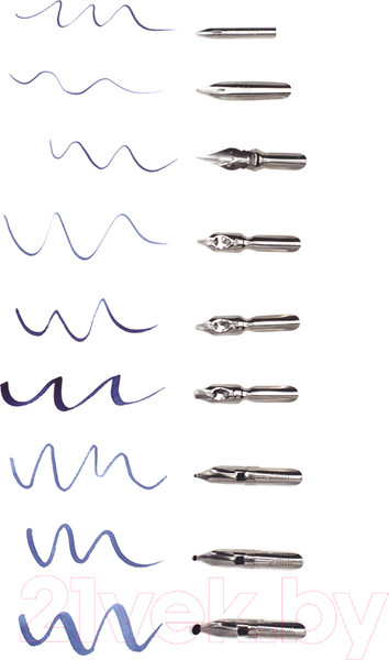 Изображение товара Набор перьев для каллиграфии Малевичъ 195110 (9шт)