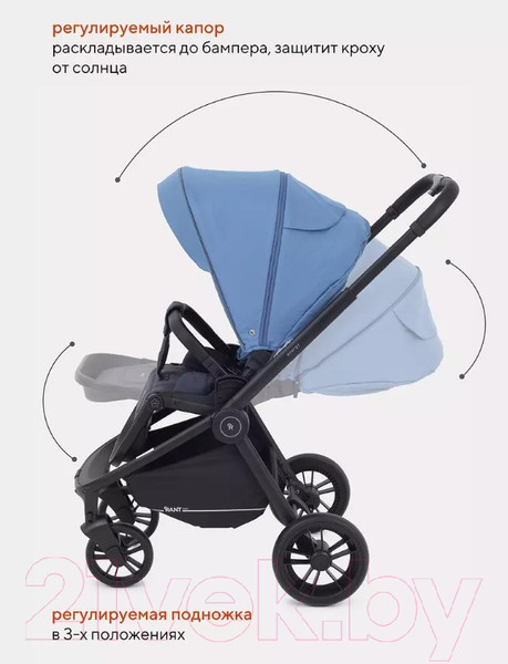Изображение товара Детская прогулочная коляска Rant Energy Basic / RA096 (голубой)