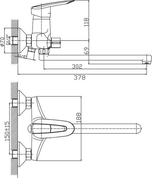 Изображение товара Смеситель Haiba HB2207