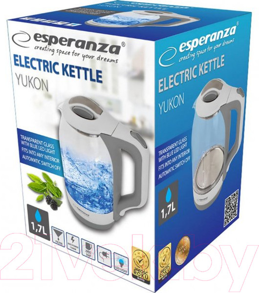 Изображение товара Электрочайник Esperanza Yukon EKK025W