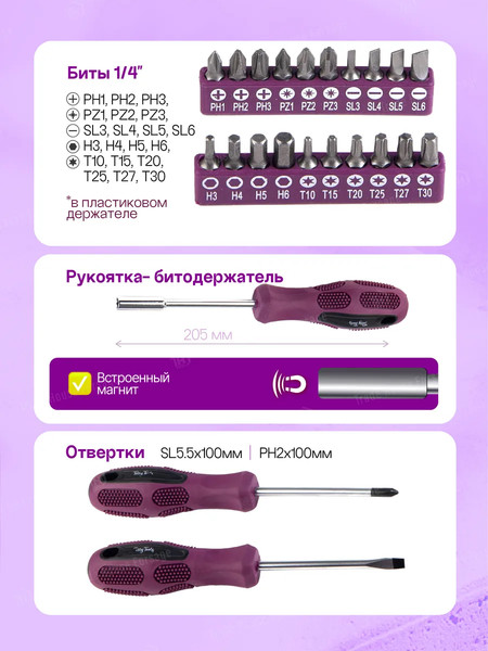 Изображение товара Универсальный набор инструментов Telly Tools TL-31(51244)