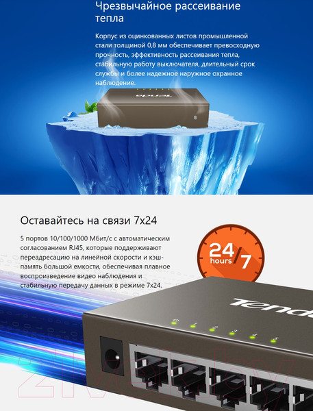 Изображение товара Коммутатор Tenda G1005